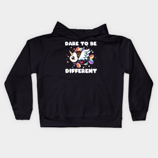 Fishycorn dare to be different Kids Hoodie